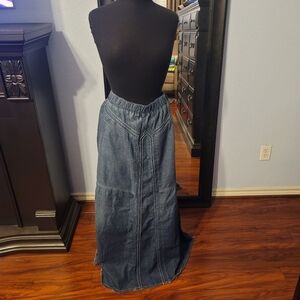 Long Maxi Denim Skirt